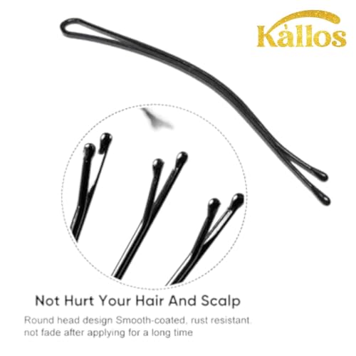100-Pack Curved Black Hair Pins – Durable Bobby Pins for Secure Hold, Sleek & Stylish Hair Accessories with Storage Case for Women and Girls, Ideal for All Hair Types (2.2 inch)