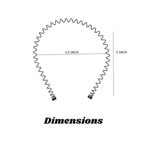 Kàllos Non-Slip Unisex Black Metal Hair Bands Premium Quality Headbands Sports and Spa Headwear accessories for Men and Women