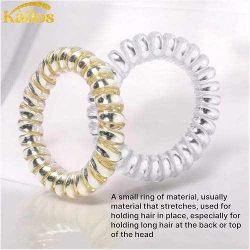 10 Pcs Multi-color Spiral Hair Ties Medium No Crease Hair Coils, phone Cord Plastic Hair Ties For Women And Girls Ponytail Holders No Damage Hair Accessory By Kàllos
