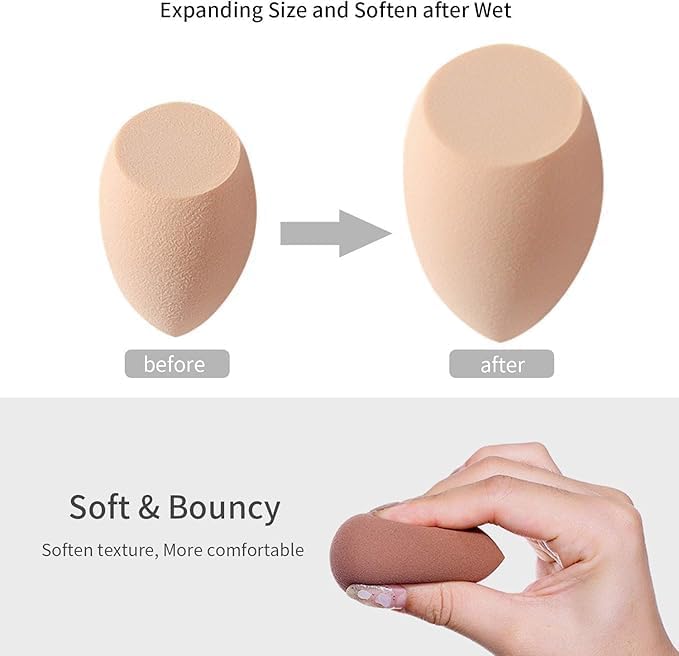 9-Piece Makeup Sponge & Powder Puff Set – Beauty Blender Kit with Brush for Flawless Blending, Contouring & Setting – Soft, Non-Latex Tools for Daily & Professional Makeup by Kàllos