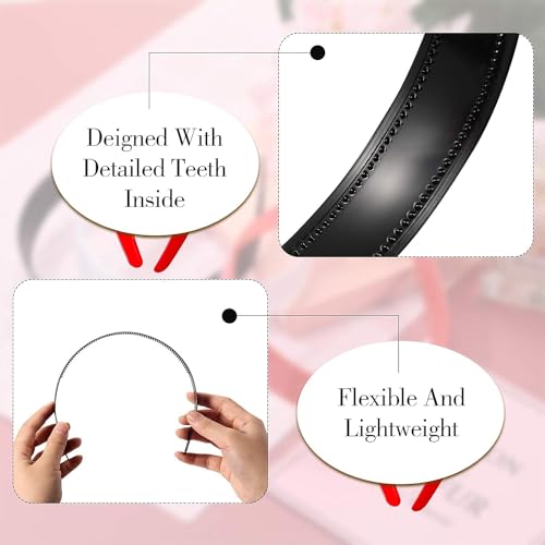 Kàllos Hair Bands, 3 pack multi-color hair bands for womens, 2 rows teeth for perfect hair grip.