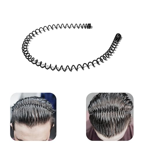 Kàllos Non-Slip Unisex Black Metal Hair Bands Premium Quality Headbands Sports and Spa Headwear accessories for Men and Women