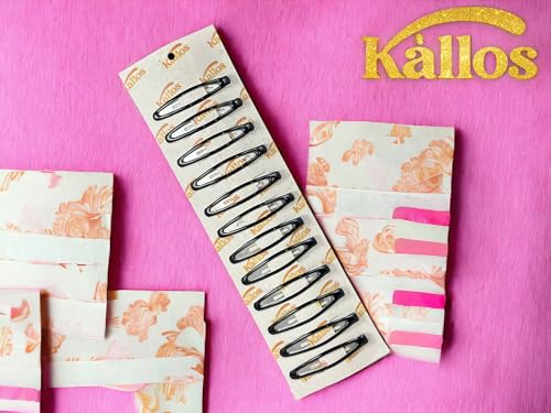 Kàllos Flower pattern Oval hair Snap clips
