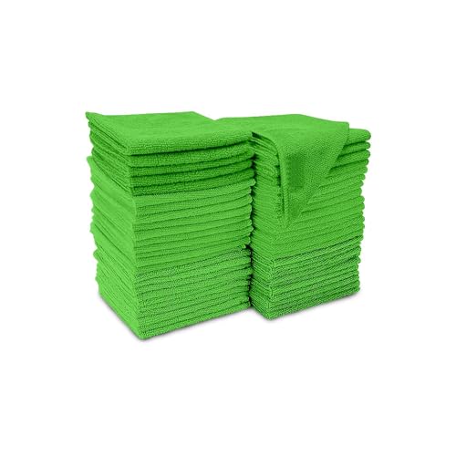 The Fusion Square Microfiber Cleaning Cloth All-Purpose Washable Reusable MicrofiberTowels for Kitchen, Car, House, Office