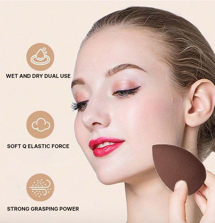 9 Piece Makeup Sponge Set Soft Makeup Sponges for Flawless Foundation Concealer and Blending Latex-Free Cosmetic Sponges for Face Durable Easy-Clean Applicators for Liquid Cream and Powder by Kàllos