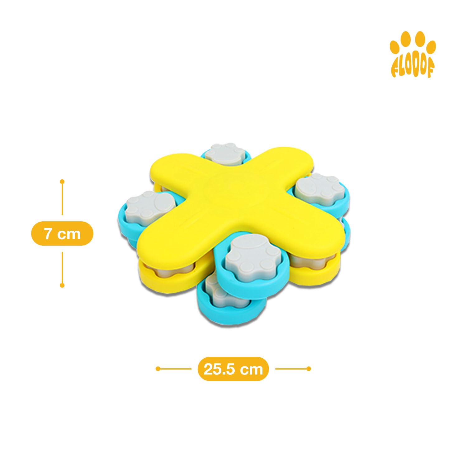 Flooof Level 3 Puzzle Feeder Dog Toy - Mental Stimulation Toys Slow Feeder Dog Bowls and Interactive Toy for Mental Growth of Small, Medium and Large Dogs