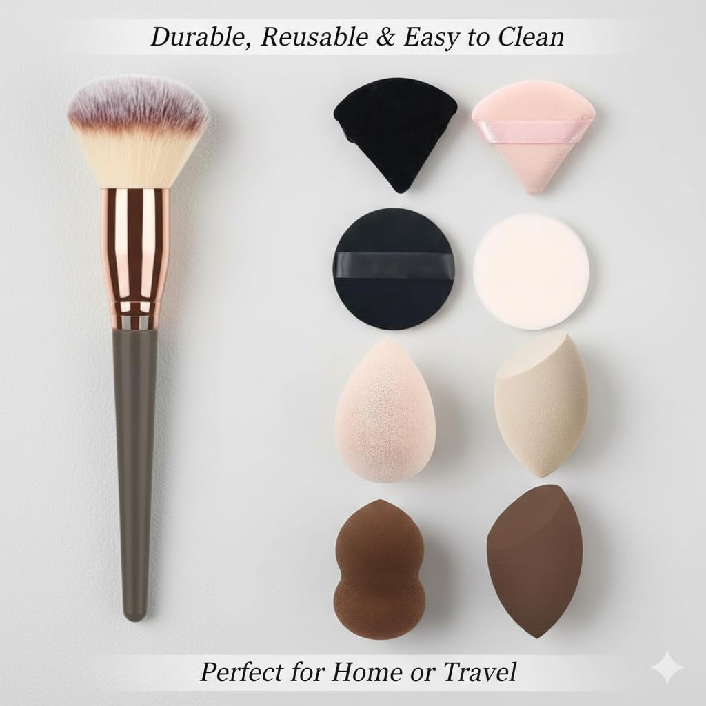 9 Piece Makeup Sponge Set Soft Makeup Sponges for Flawless Foundation Concealer and Blending Latex-Free Cosmetic Sponges for Face Durable Easy-Clean Applicators for Liquid Cream and Powder by Kàllos