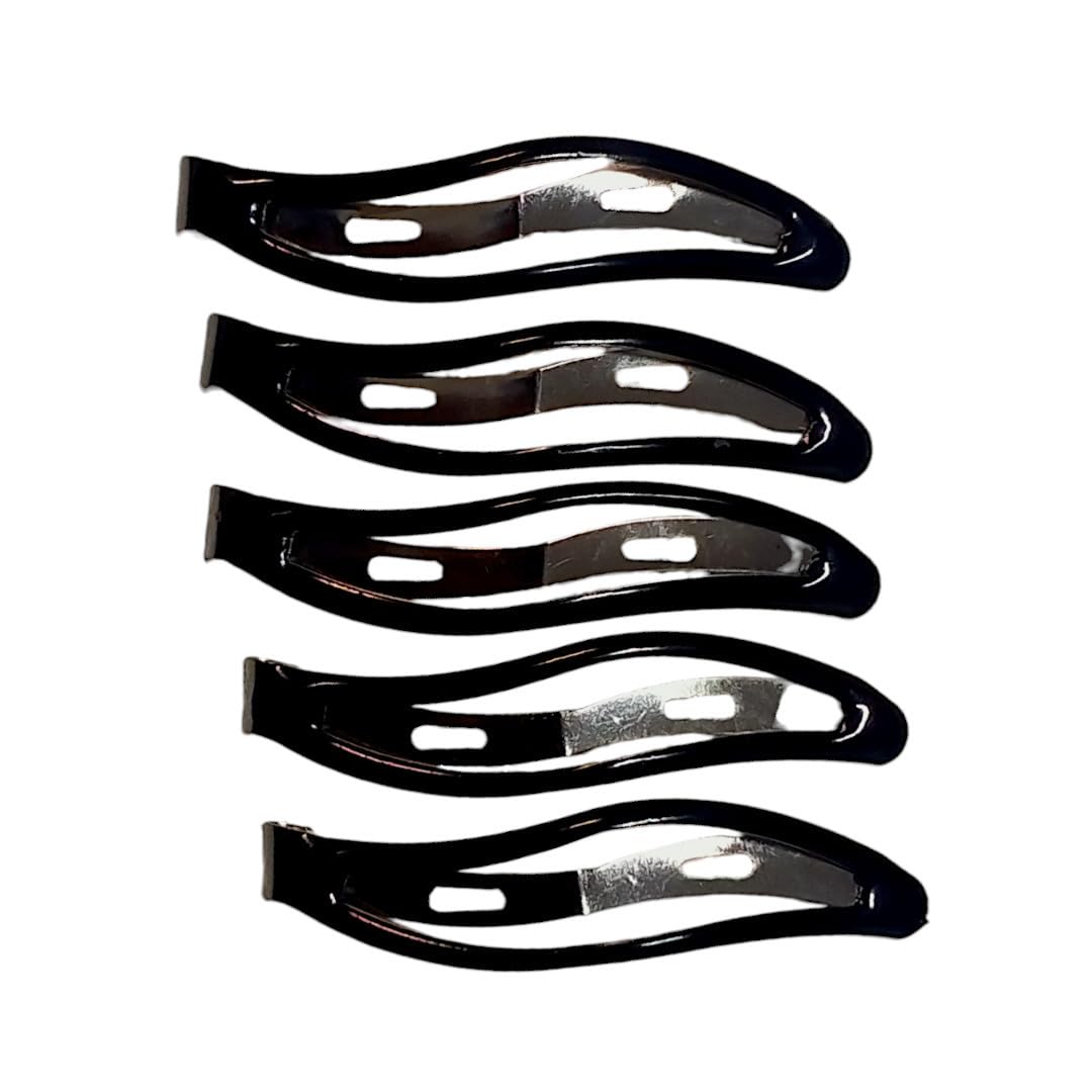 Black-wavy snap clips