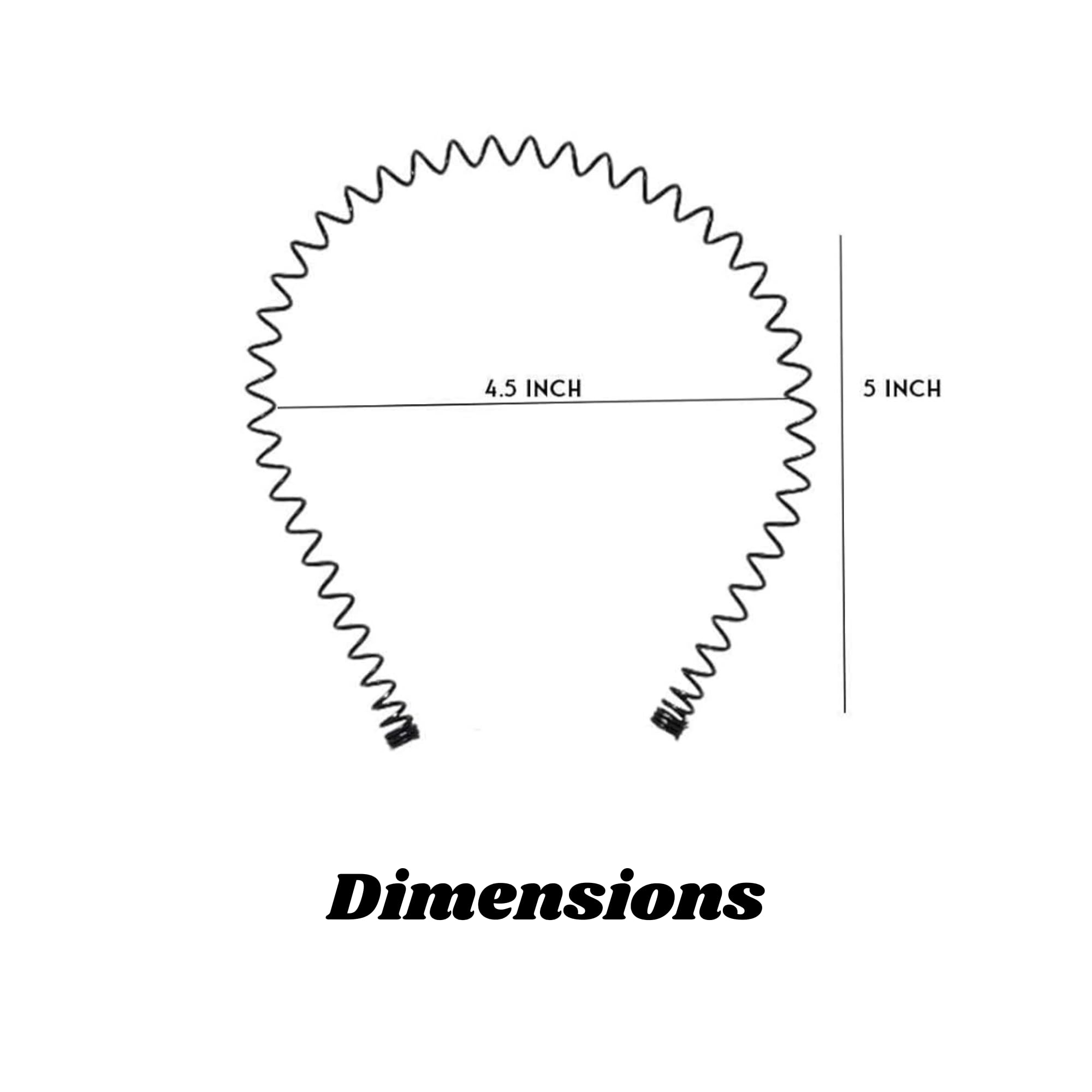 Kàllos Non-Slip Unisex Black Metal Hair Bands Premium Quality Headbands Sports and Spa Headwear accessories for Men and Women