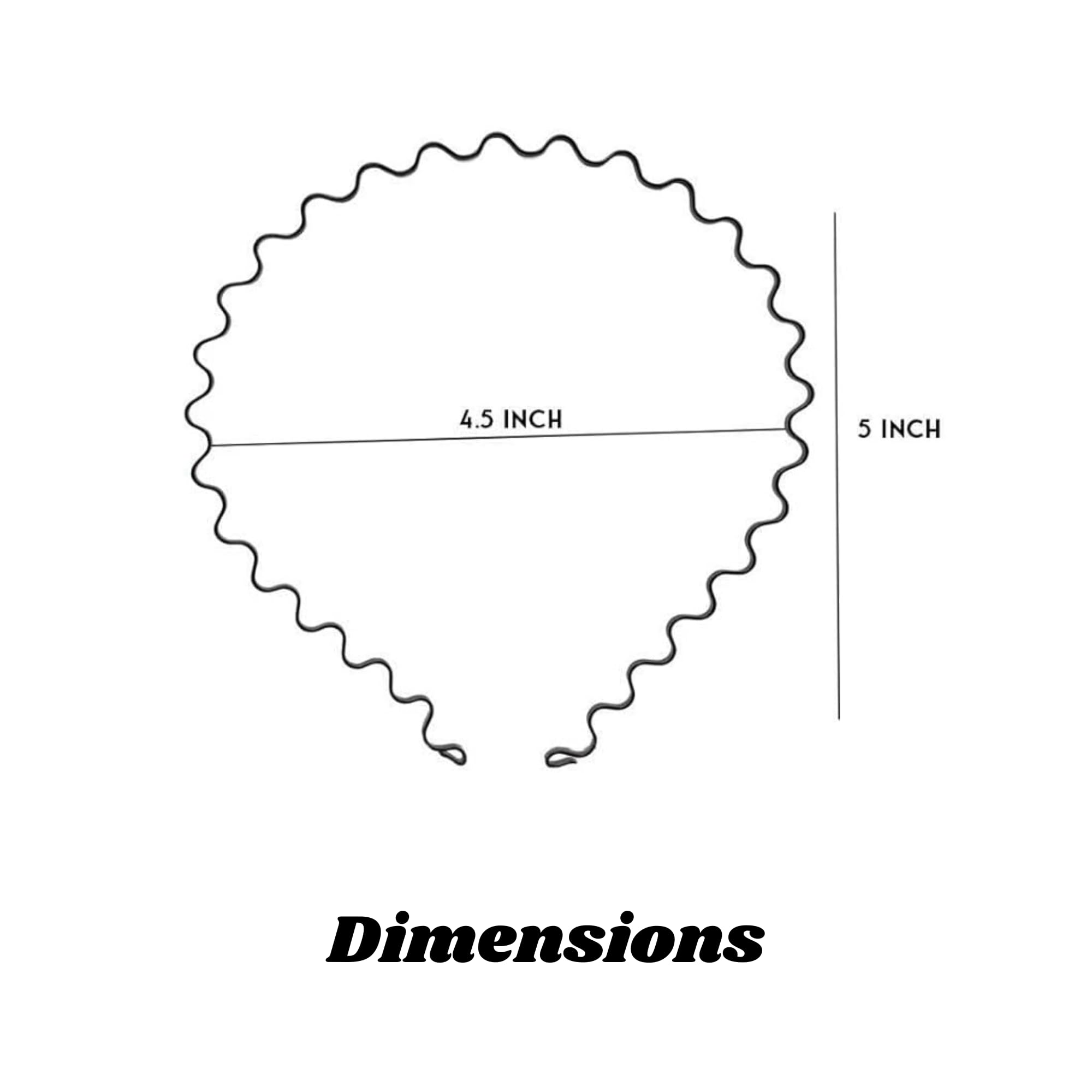 Kàllos Non-Slip Black Metal Hair Band – Unisex Zig Zag Headband for Men and Women, Durable & Comfortable Non-Slip Hair Accessory for Sports, Spa, and Everyday Use