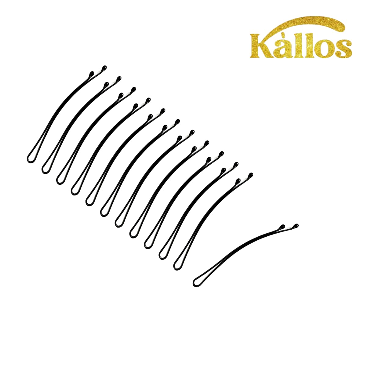 100-Pack Curved Black Hair Pins – Durable Bobby Pins for Secure Hold, Sleek & Stylish Hair Accessories with Storage Case for Women and Girls, Ideal for All Hair Types (2.2 inch)