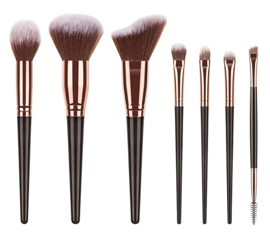 7-Piece Professional Makeup Brush Set – Premium Vegan Cosmetic Brushes for Foundation, Blush, Eyeshadow, Eyeliner & Brows – Soft, Cruelty-Free Tools for Flawless Application by Kàllos