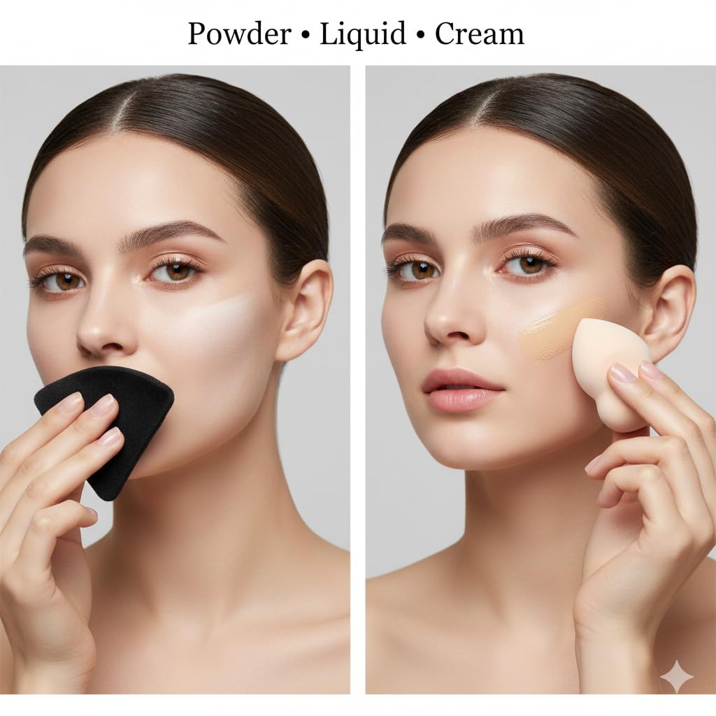 9 Piece Makeup Sponge Set Soft Makeup Sponges for Flawless Foundation Concealer and Blending Latex-Free Cosmetic Sponges for Face Durable Easy-Clean Applicators for Liquid Cream and Powder by Kàllos