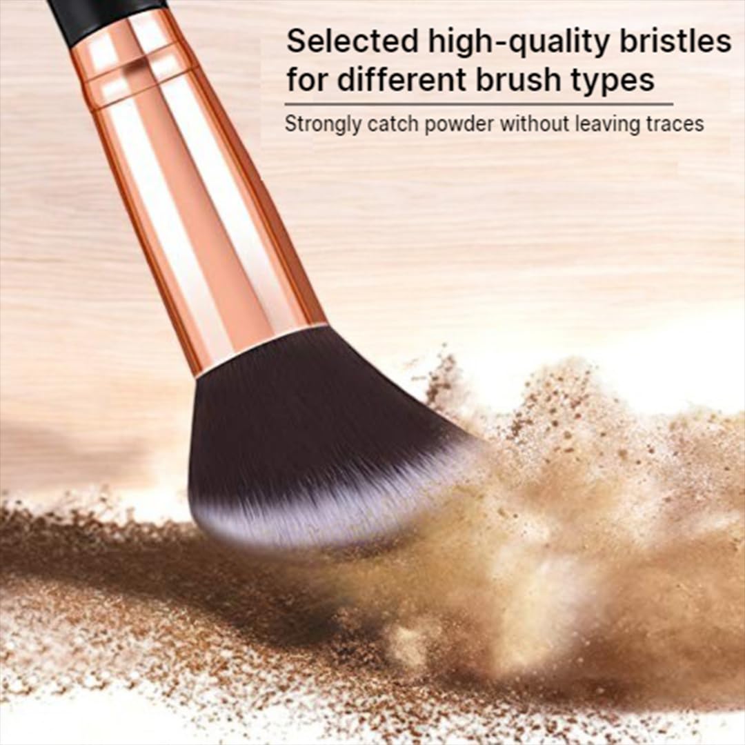 7-Piece Professional Makeup Brush Set – Premium Vegan Cosmetic Brushes for Foundation, Blush, Eyeshadow, Eyeliner & Brows – Soft, Cruelty-Free Tools for Flawless Application by Kàllos