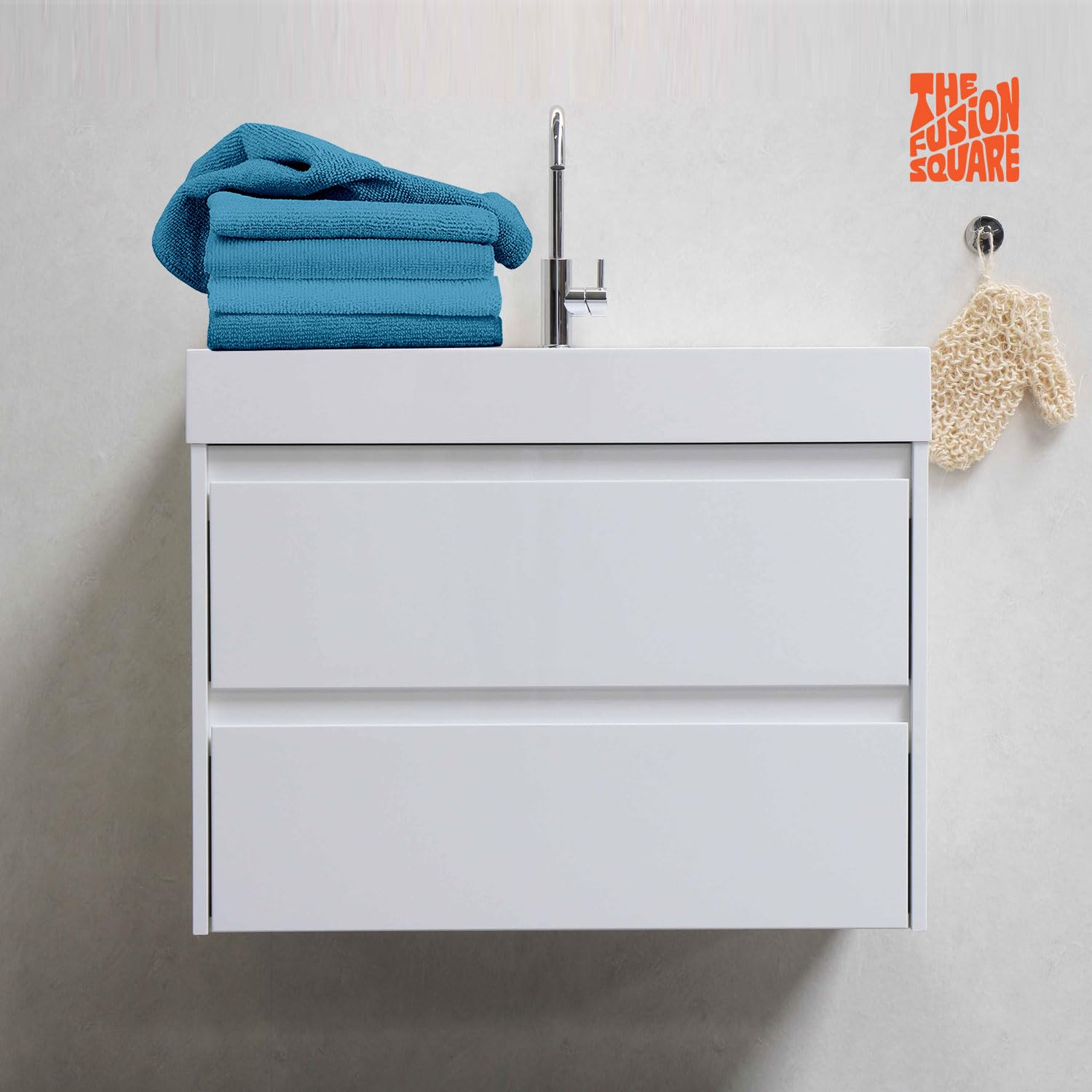 The Fusion Square Microfiber Cleaning Cloth All-Purpose Washable Reusable MicrofiberTowels for Kitchen, Car, House, Office