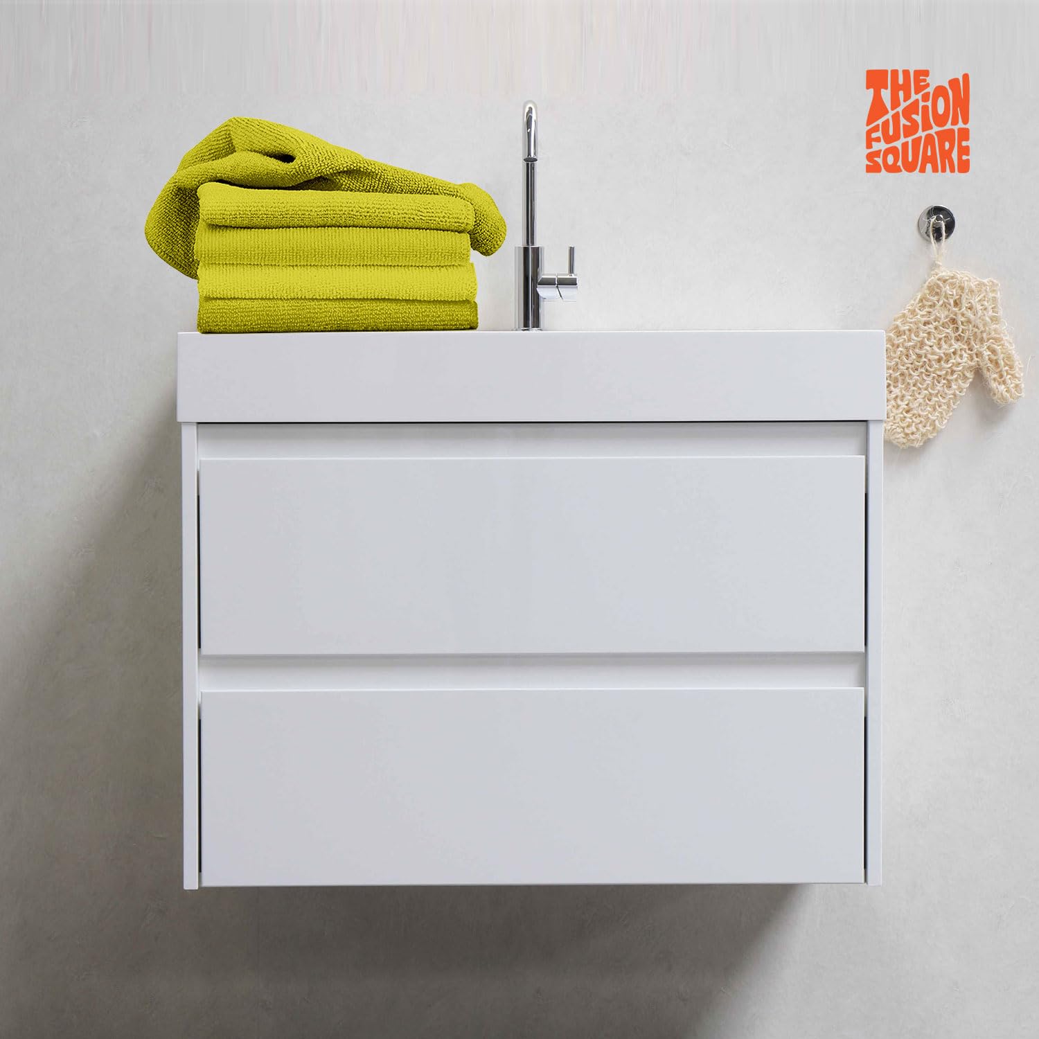 The Fusion Square Microfiber Cleaning Cloth All-Purpose Washable Reusable MicrofiberTowels for Kitchen, Car, House, Office