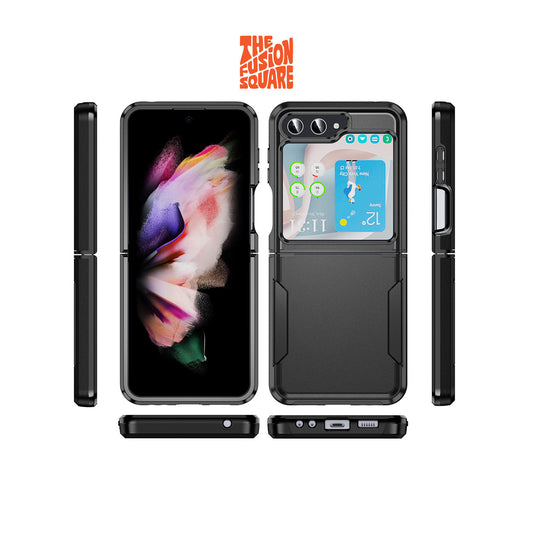 The Fusion Square Galaxy Z Flip 5 Shockproof  Anti Fall Phone Case
