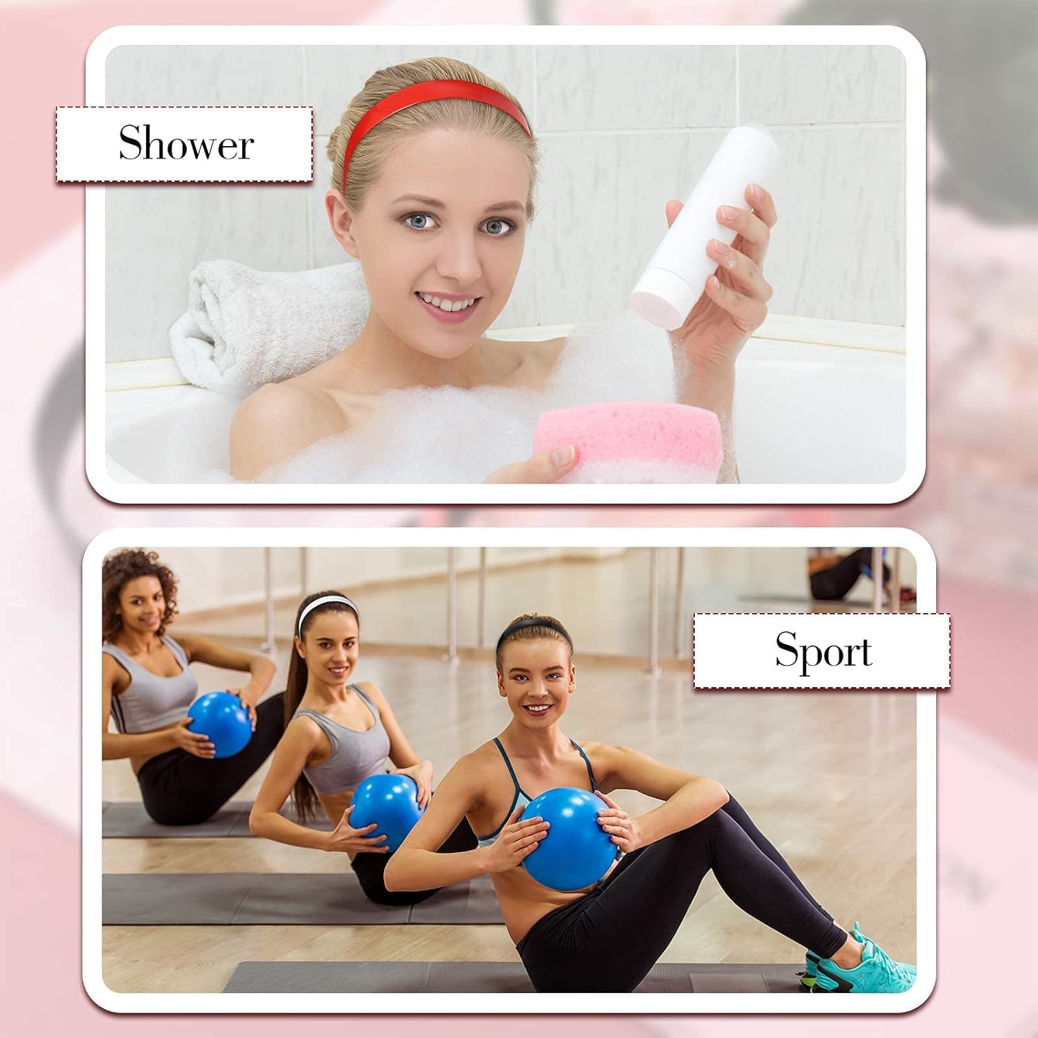 Kàllos Hair Bands, 3 pack multi-color hair bands for womens, 2 rows teeth for perfect hair grip.