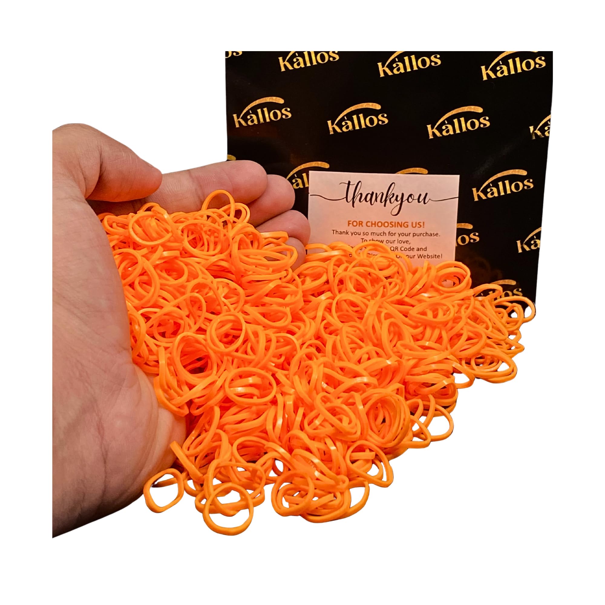 500 Pack Rubber Bands for Hair – Durable, Non-Slip Elastic Hair Ties for All Ages, Perfect for Braids, Ponytails, and DIY Styling | No-Damage, Multi-Use Hair Accessories by Kàllos