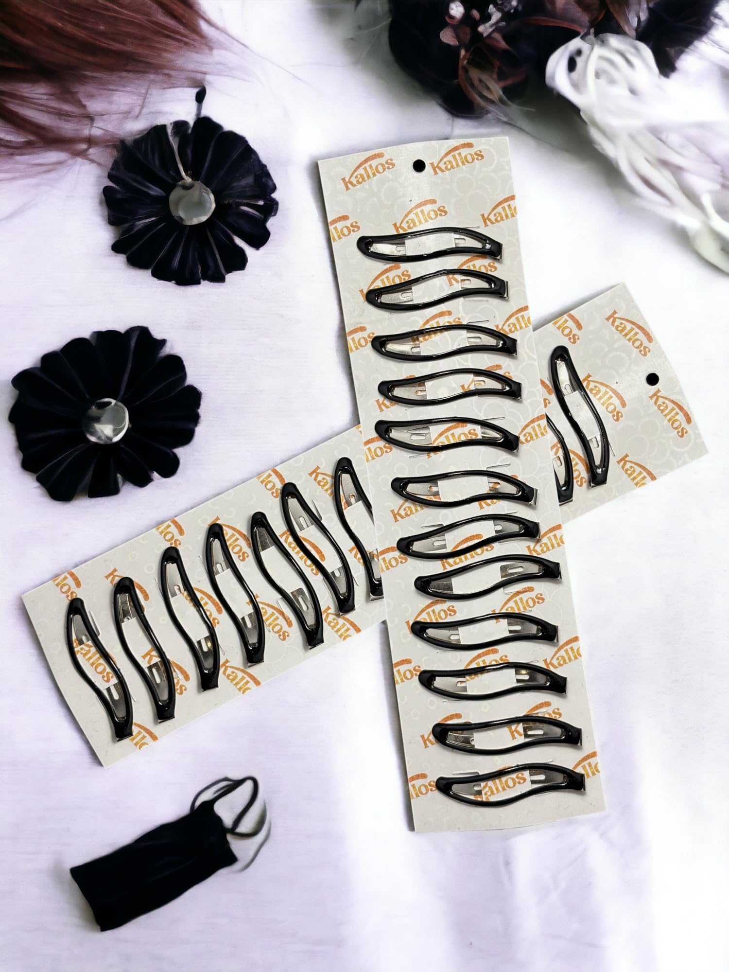Kàllos Wavy hair snap clips for women
