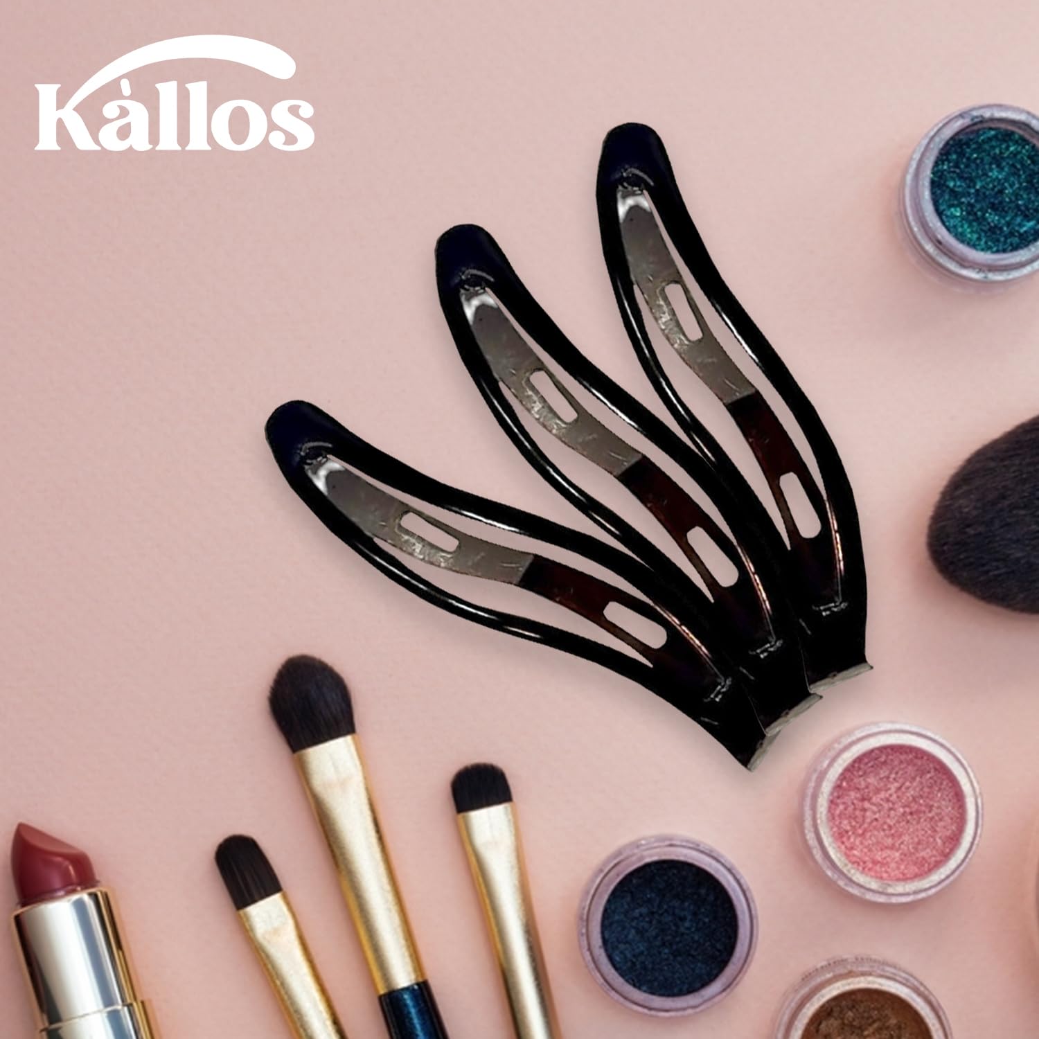 Kàllos Wavy hair snap clips for women