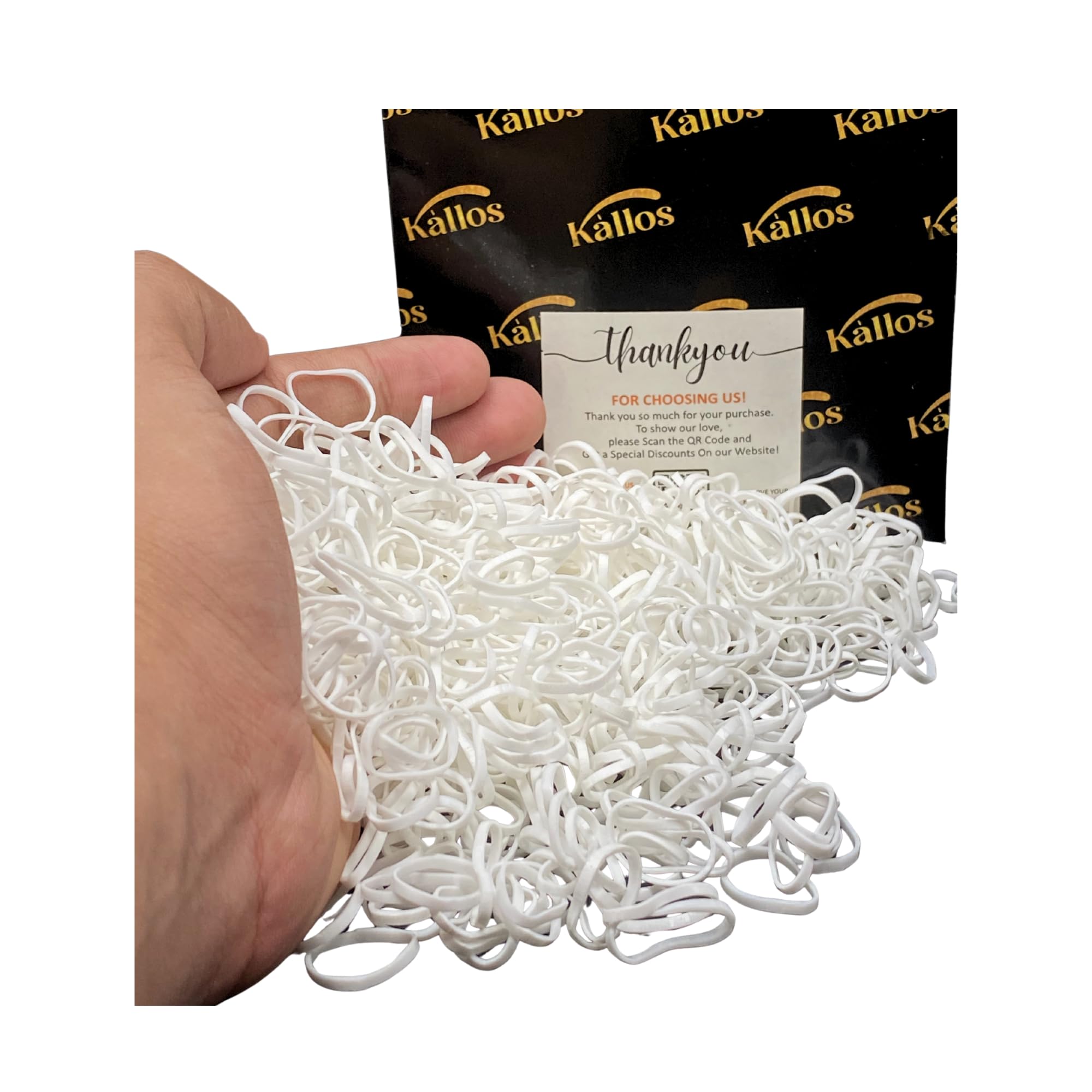 500 Pack Rubber Bands for Hair – Durable, Non-Slip Elastic Hair Ties for All Ages, Perfect for Braids, Ponytails, and DIY Styling | No-Damage, Multi-Use Hair Accessories by Kàllos