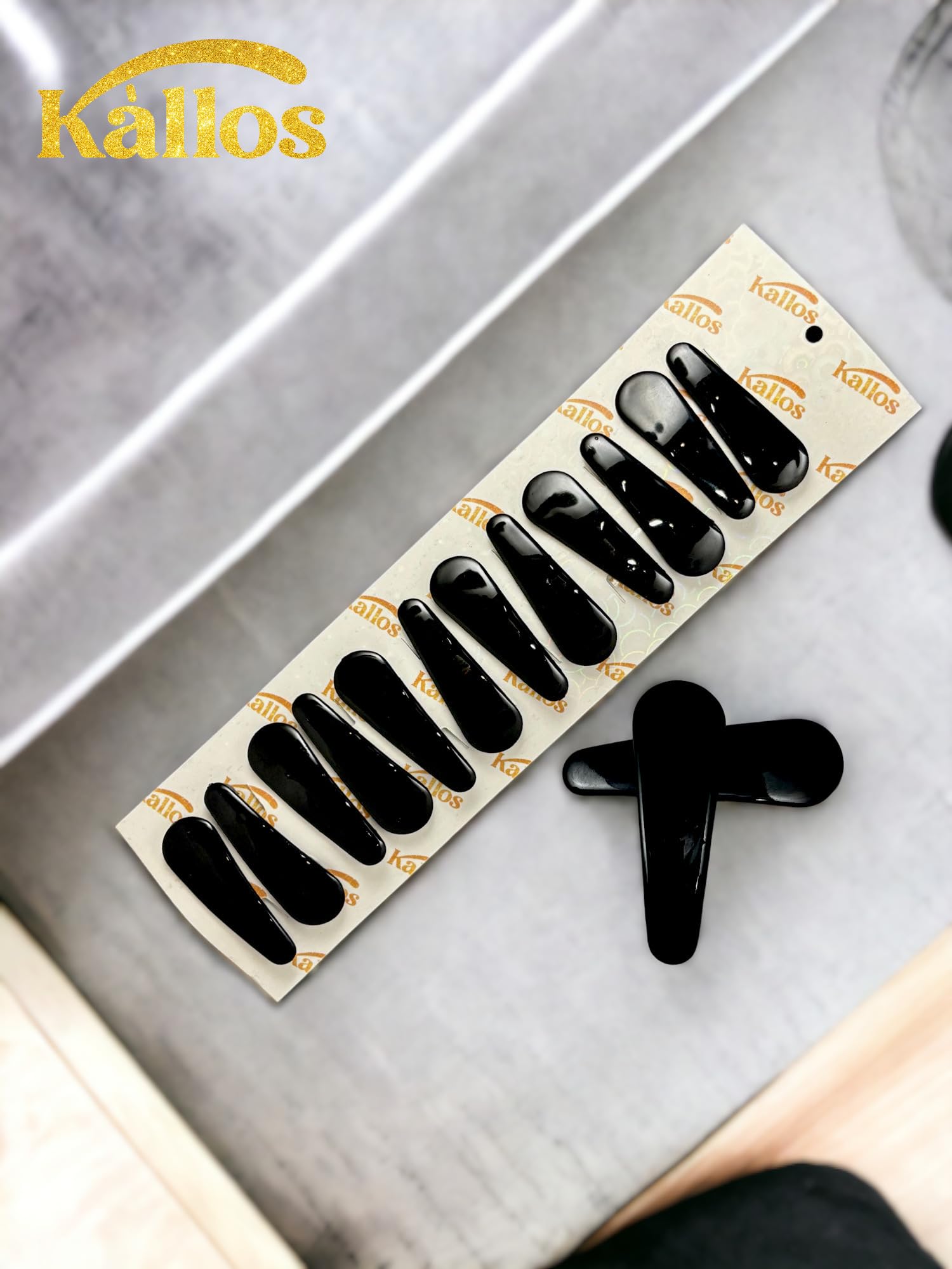 Kàllos Different style plastic coated hair snap clips for girls