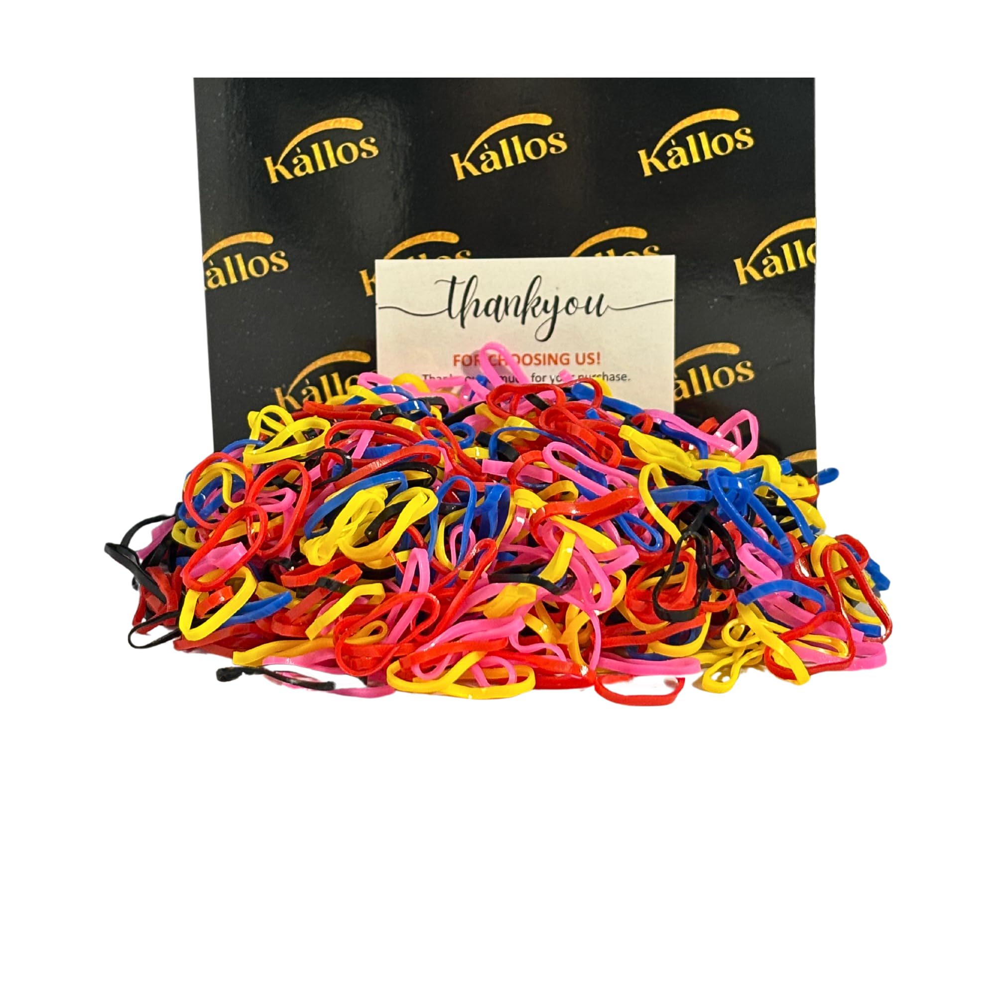 500 Pack Rubber Bands for Hair – Durable, Non-Slip Elastic Hair Ties for All Ages, Perfect for Braids, Ponytails, and DIY Styling | No-Damage, Multi-Use Hair Accessories by Kàllos