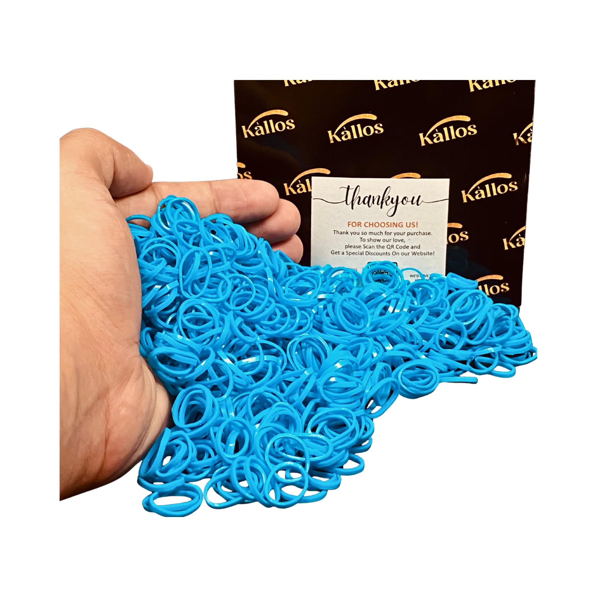 500 Pack Rubber Bands for Hair – Durable, Non-Slip Elastic Hair Ties for All Ages, Perfect for Braids, Ponytails, and DIY Styling | No-Damage, Multi-Use Hair Accessories by Kàllos