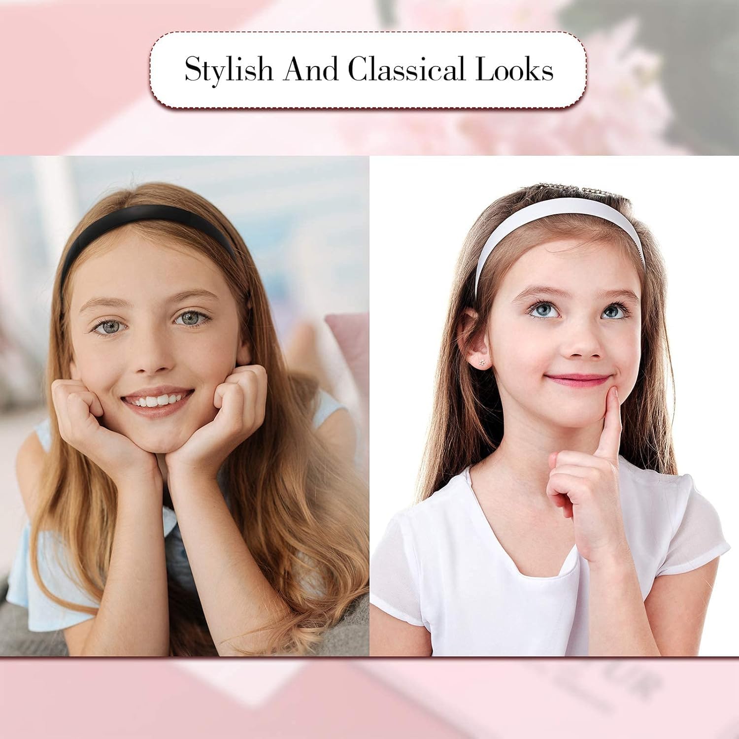 Kàllos Hair Bands, 3 pack multi-color hair bands for womens, 2 rows teeth for perfect hair grip.