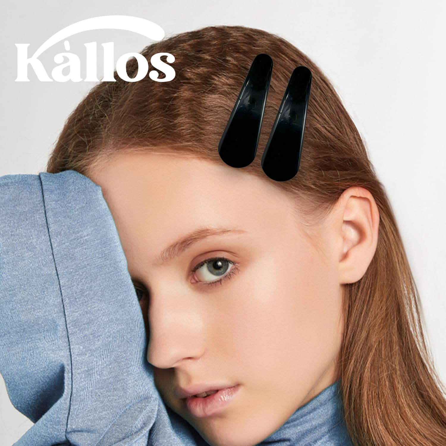 Kàllos Different style plastic coated hair snap clips for girls