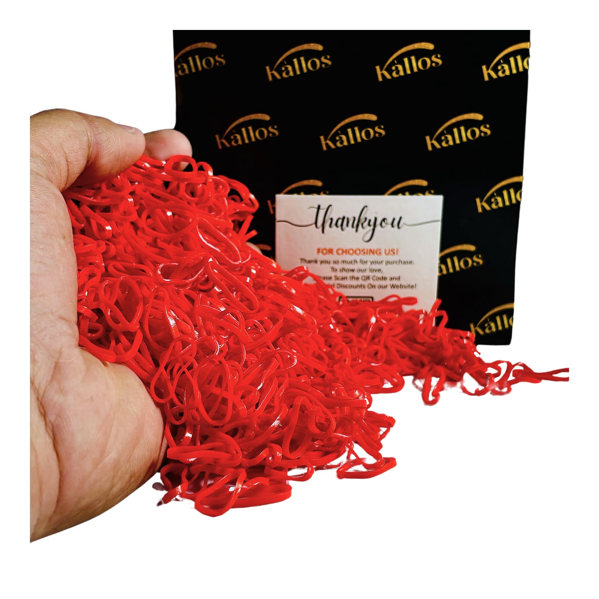 500 Pack Rubber Bands for Hair – Durable, Non-Slip Elastic Hair Ties for All Ages, Perfect for Braids, Ponytails, and DIY Styling | No-Damage, Multi-Use Hair Accessories by Kàllos