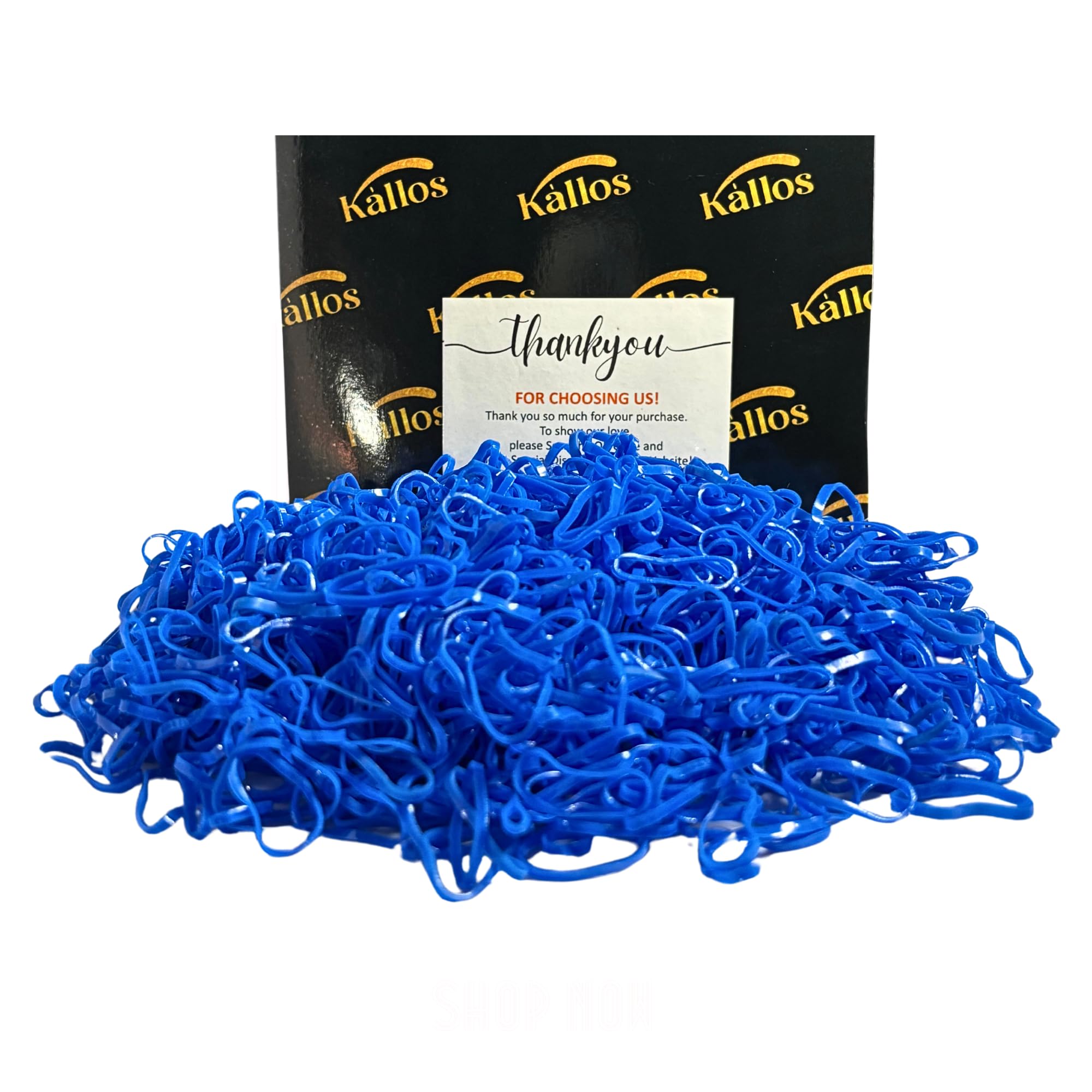 500 Pack No-Damage Hair Bands, Stylish Rubber Bands, Hair Accessories for Girls - Embrace Effortless Style with Elastic Ties by Kàllos (blue, 20mm)