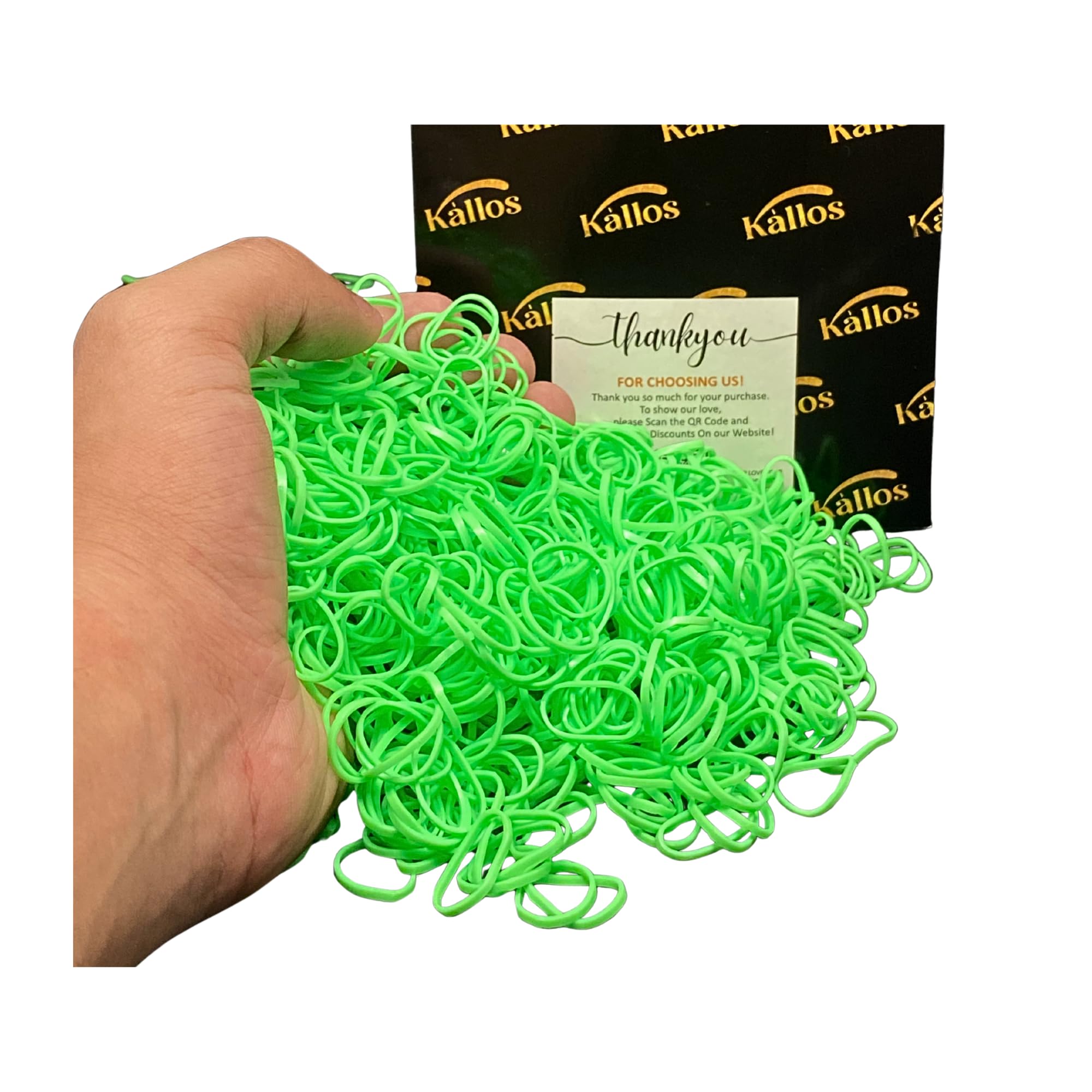500 Pack Rubber Bands for Hair – Durable, Non-Slip Elastic Hair Ties for All Ages, Perfect for Braids, Ponytails, and DIY Styling | No-Damage, Multi-Use Hair Accessories by Kàllos