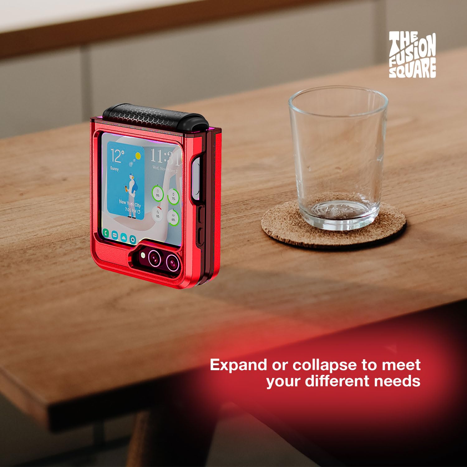 The Fusion Square Shockproof Anti Fall Mobile Phone Case for Samsung Z Flip5