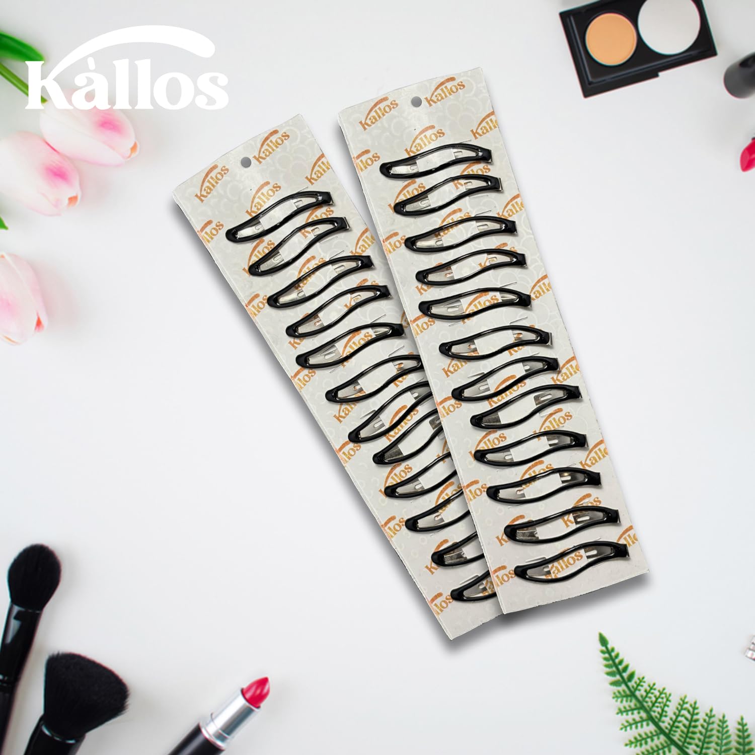 Kàllos Wavy hair snap clips for women