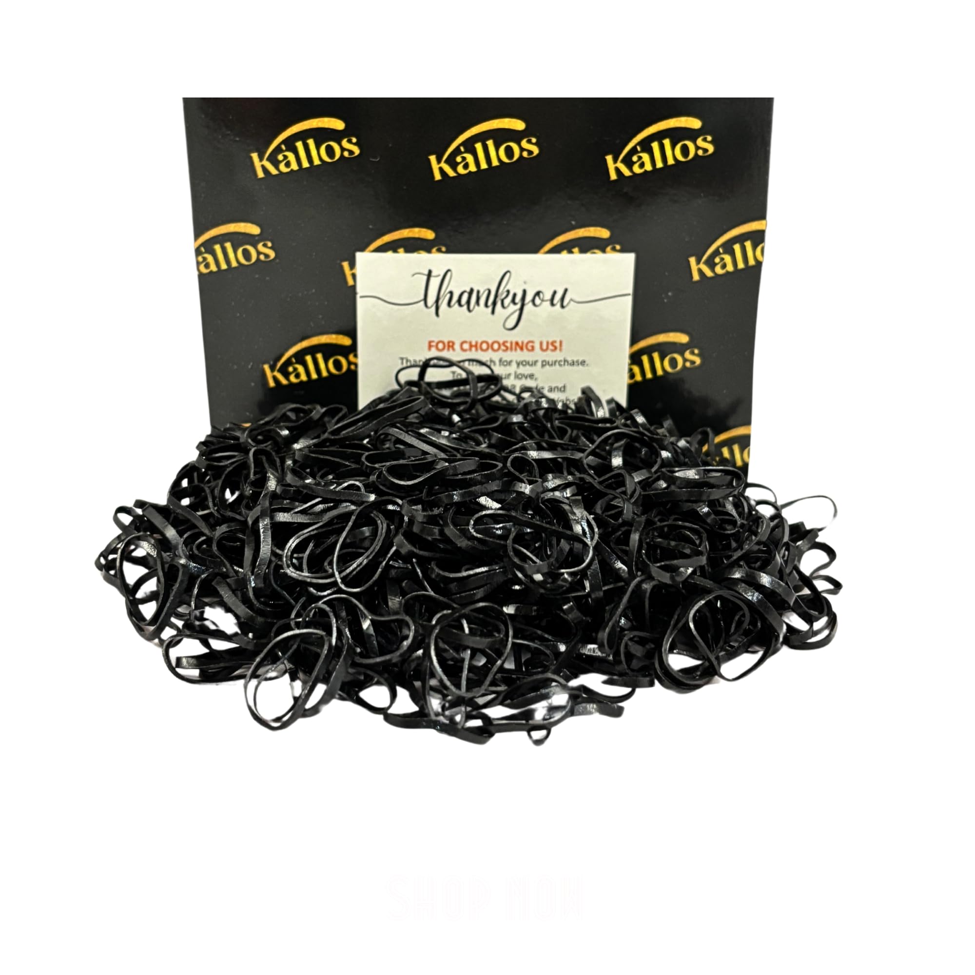 500 Pack Rubber Bands for Hair – Durable, Non-Slip Elastic Hair Ties for All Ages, Perfect for Braids, Ponytails, and DIY Styling | No-Damage, Multi-Use Hair Accessories by Kàllos