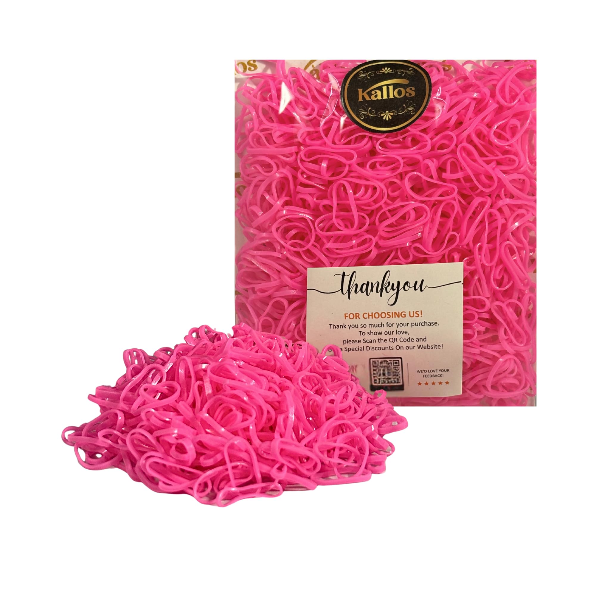 500 Pack Rubber Bands for Hair – Durable, Non-Slip Elastic Hair Ties for All Ages, Perfect for Braids, Ponytails, and DIY Styling | No-Damage, Multi-Use Hair Accessories by Kàllos