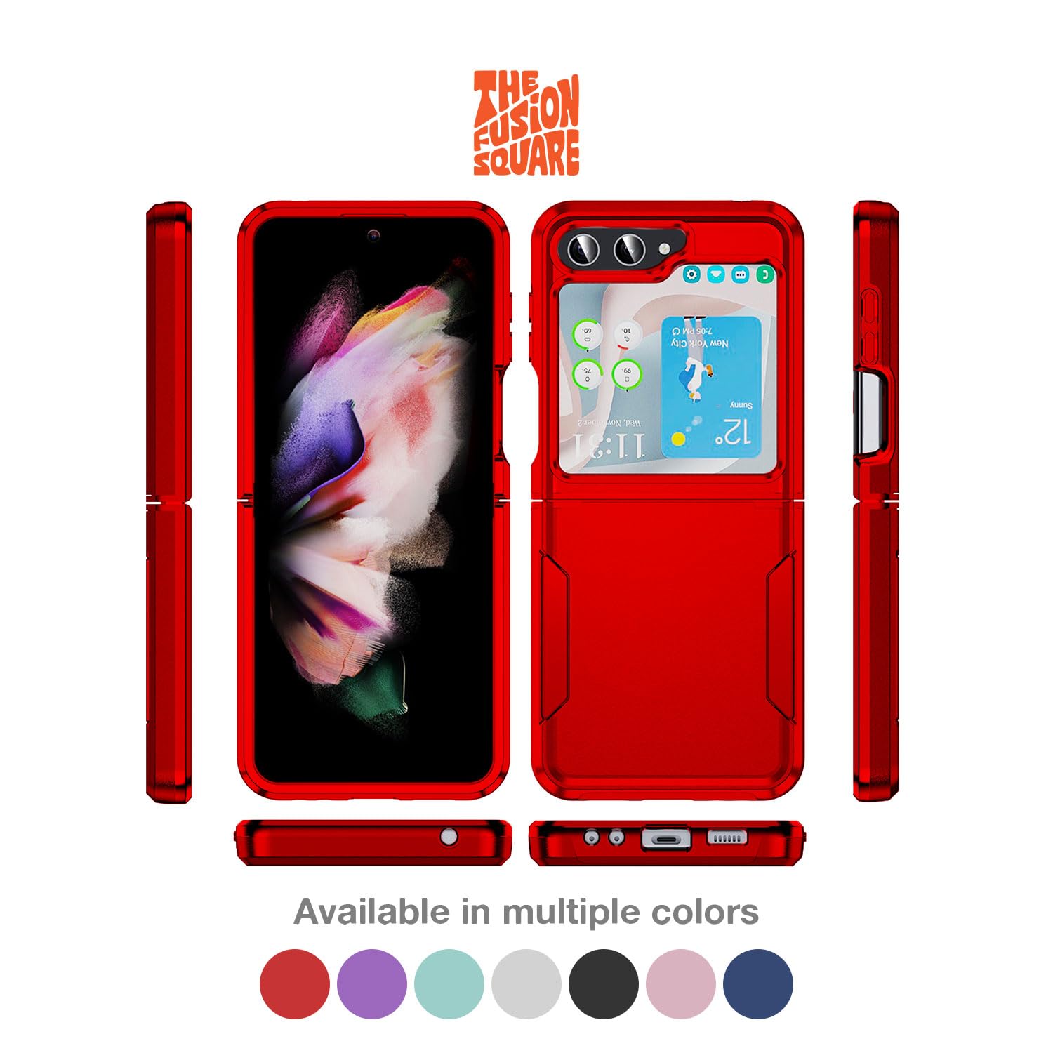 The Fusion Square Shockproof Anti Fall Mobile Phone Case for Samsung Z Flip5