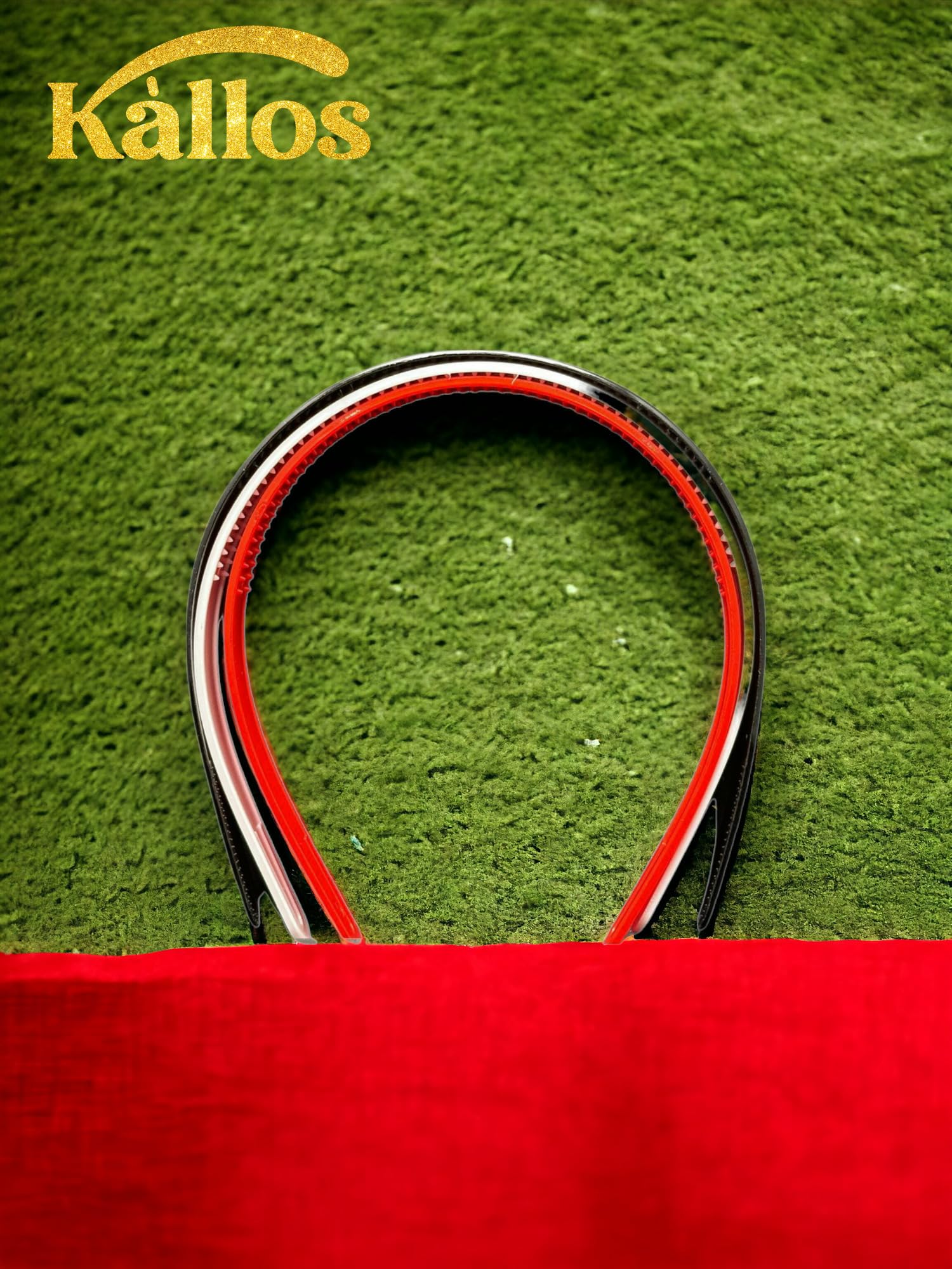 Kàllos Hair Bands, 3 pack multi-color hair bands for womens, 2 rows teeth for perfect hair grip.