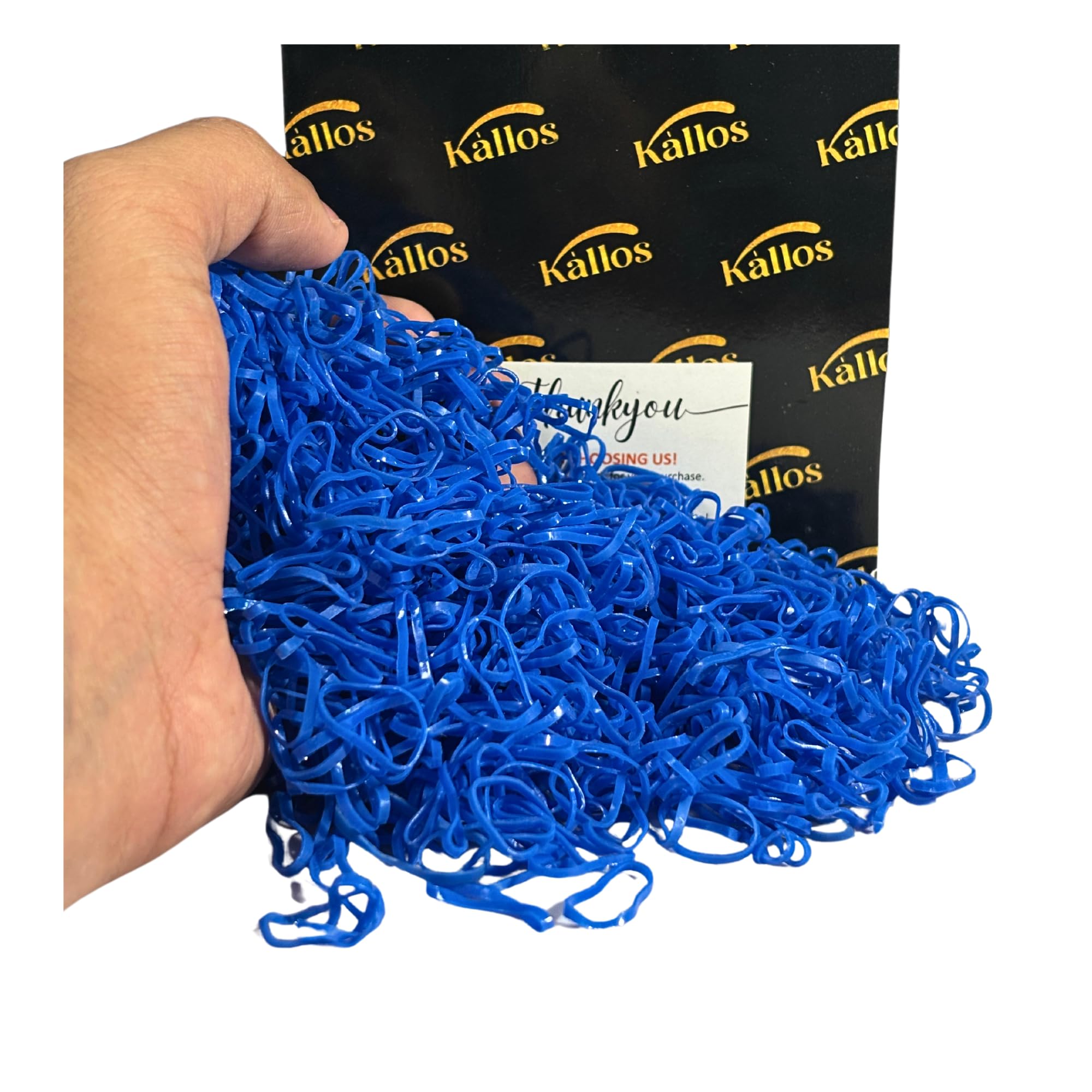 500 Pack No-Damage Hair Bands, Stylish Rubber Bands, Hair Accessories for Girls - Embrace Effortless Style with Elastic Ties by Kàllos (blue, 20mm)