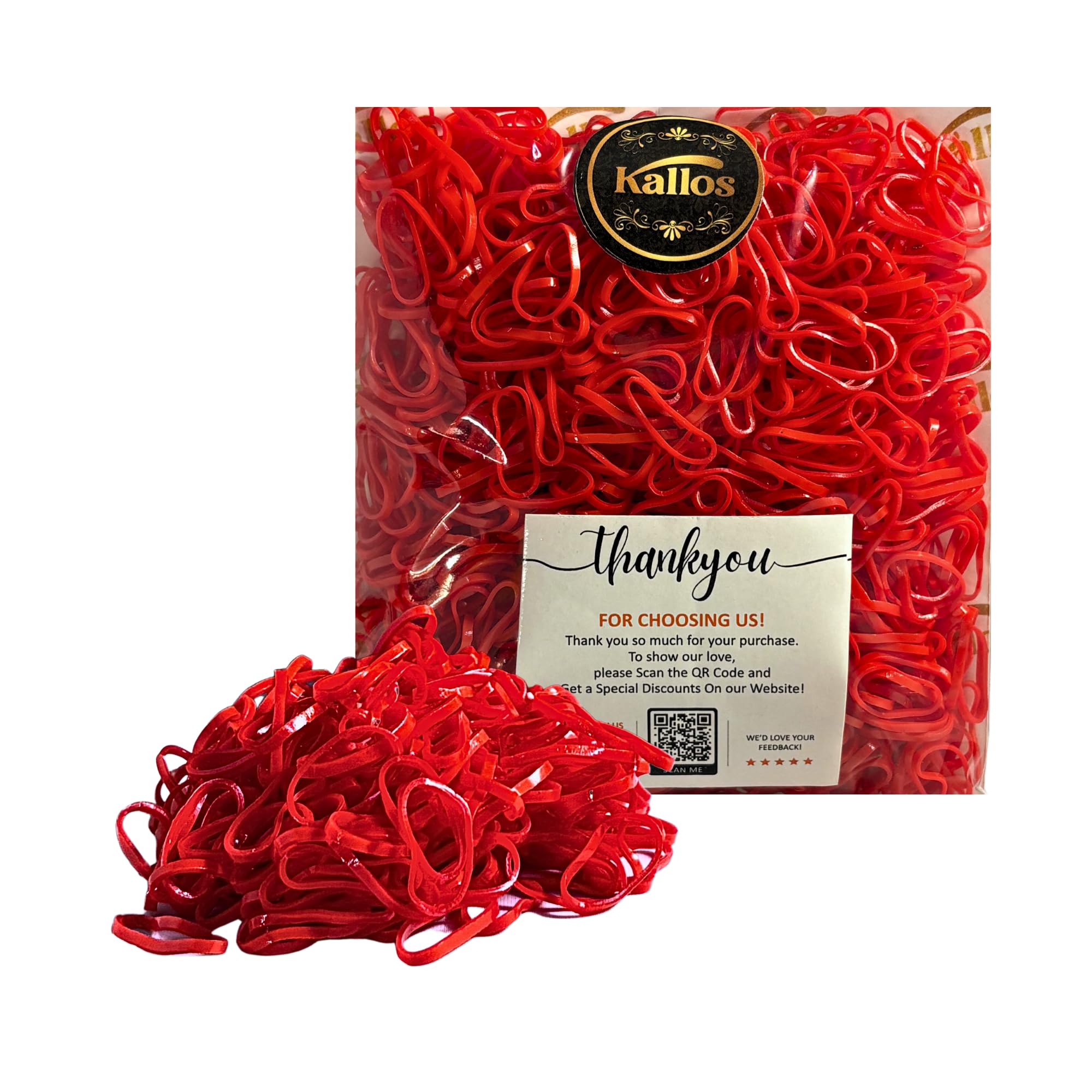 500 Pack Rubber Bands for Hair – Durable, Non-Slip Elastic Hair Ties for All Ages, Perfect for Braids, Ponytails, and DIY Styling | No-Damage, Multi-Use Hair Accessories by Kàllos