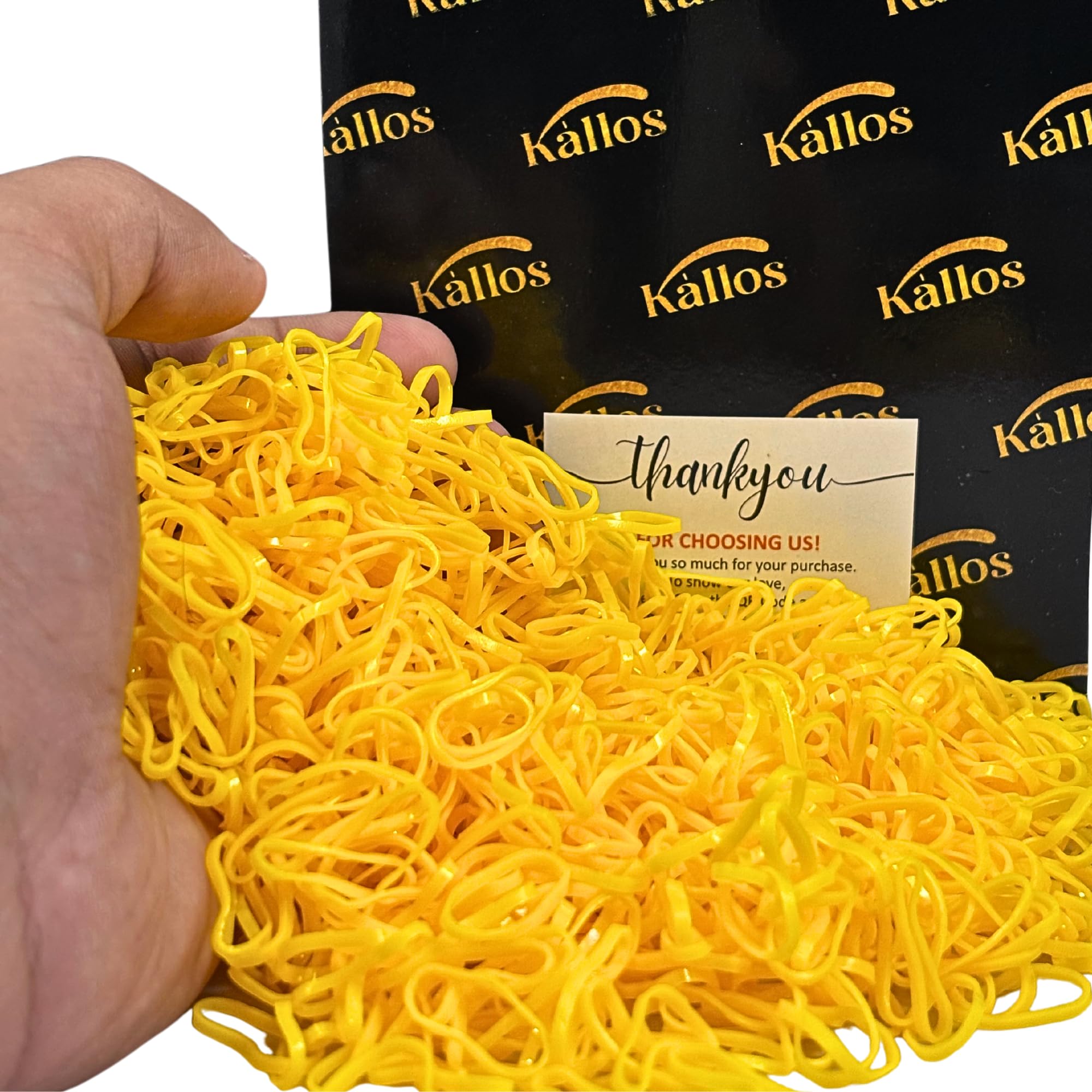 500 Pack Rubber Bands for Hair – Durable, Non-Slip Elastic Hair Ties for All Ages, Perfect for Braids, Ponytails, and DIY Styling | No-Damage, Multi-Use Hair Accessories by Kàllos