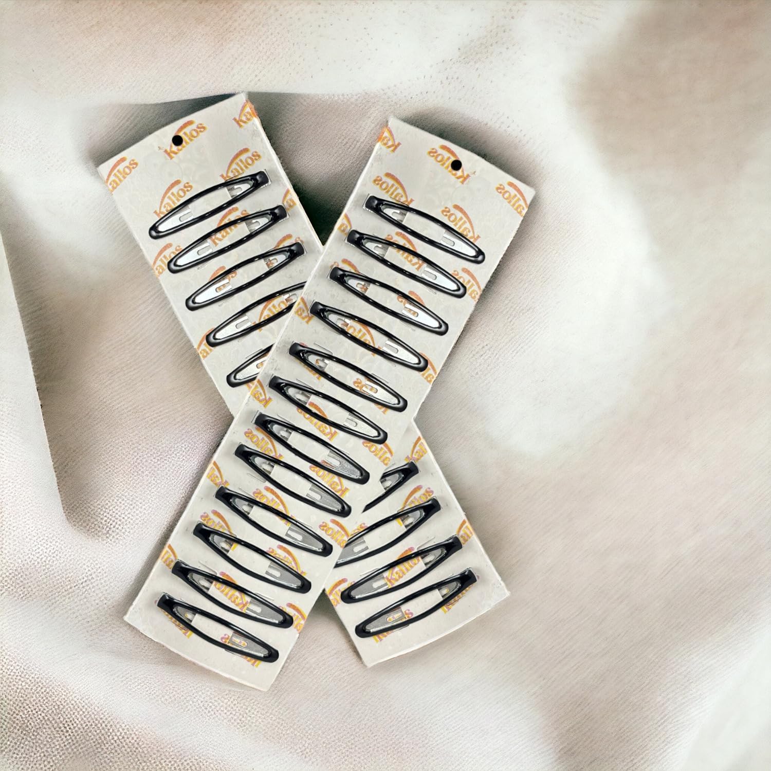 12 Pack Oval hair Snap clips, Secure Grip Metal Barrettes with elegant design Trendy and perfect accessories for girls and women by Kàllos