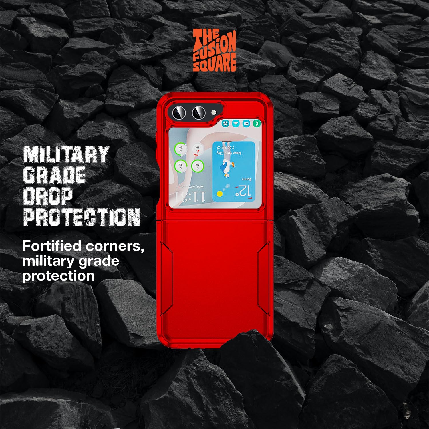 The Fusion Square Shockproof Anti Fall Mobile Phone Case for Samsung Z Flip5