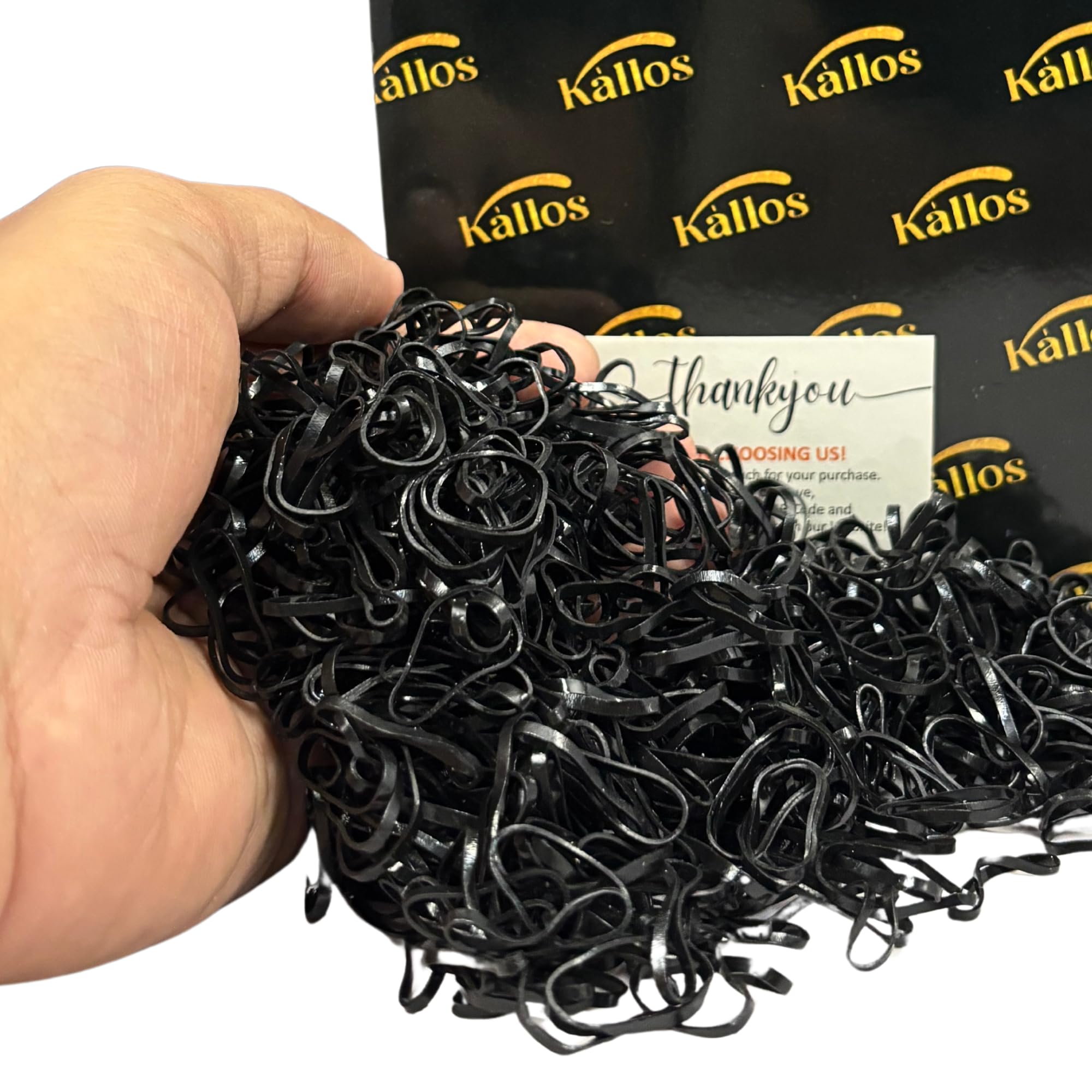 500 Pack Rubber Bands for Hair – Durable, Non-Slip Elastic Hair Ties for All Ages, Perfect for Braids, Ponytails, and DIY Styling | No-Damage, Multi-Use Hair Accessories by Kàllos