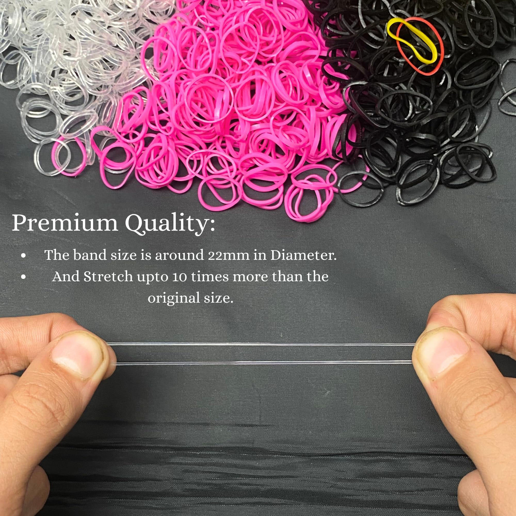 500 Pack Rubber Bands for Hair – Durable, Non-Slip Elastic Hair Ties for All Ages, Perfect for Braids, Ponytails, and DIY Styling | No-Damage, Multi-Use Hair Accessories by Kàllos