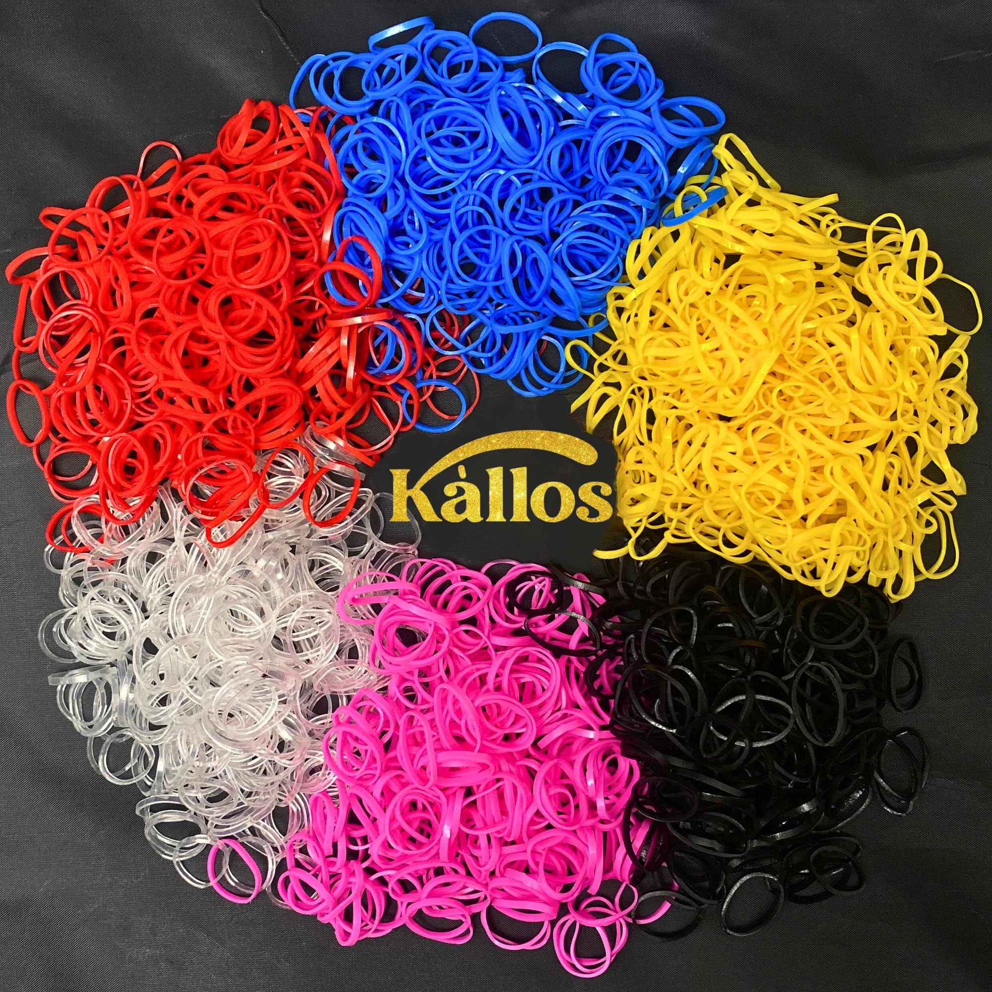 500 Pack Rubber Bands for Hair – Durable, Non-Slip Elastic Hair Ties for All Ages, Perfect for Braids, Ponytails, and DIY Styling | No-Damage, Multi-Use Hair Accessories by Kàllos