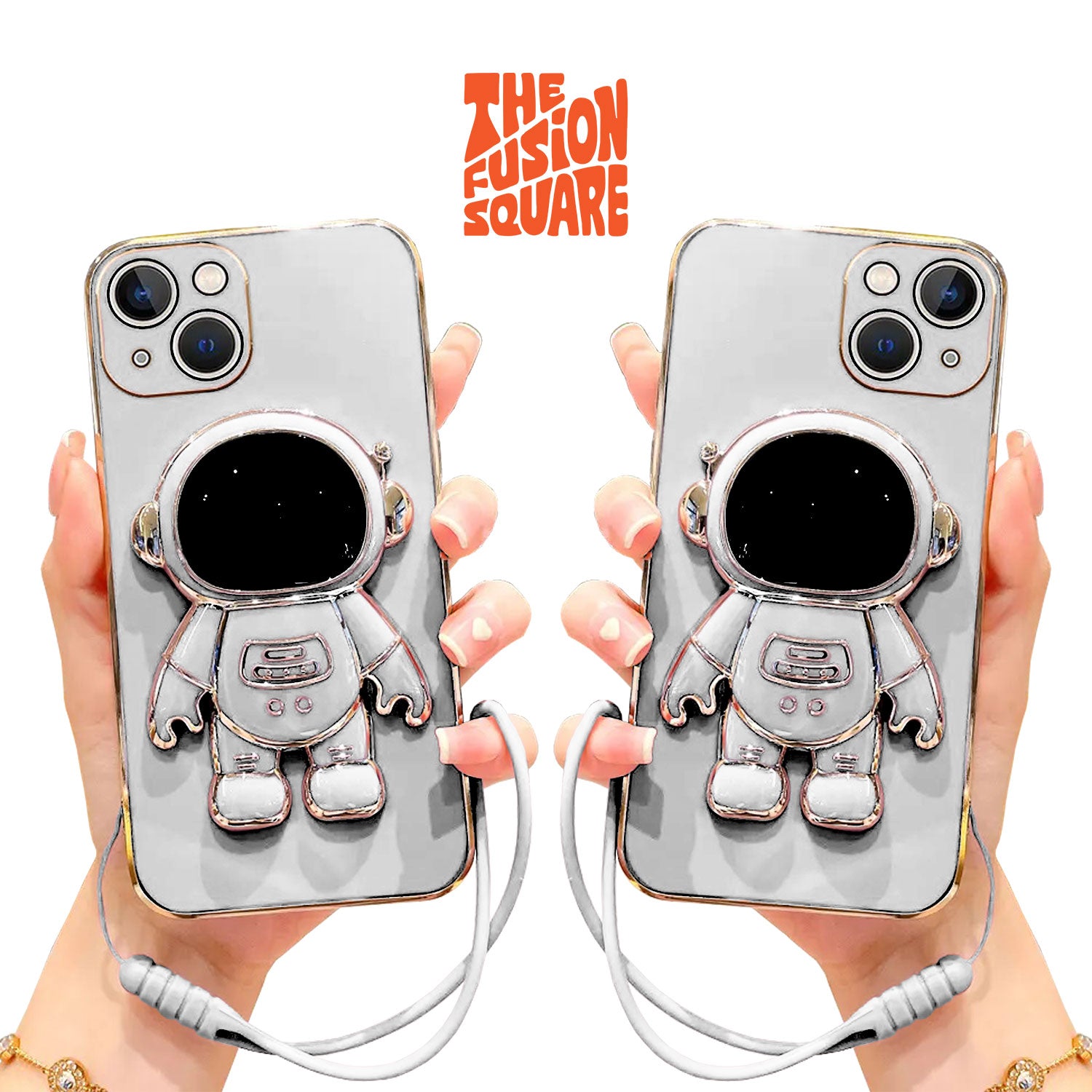 The Fusion Square Astronaut Phone Case Kickstand iPhone Case with Camera Protector Phone Case for iPhone. - The Fusion Square