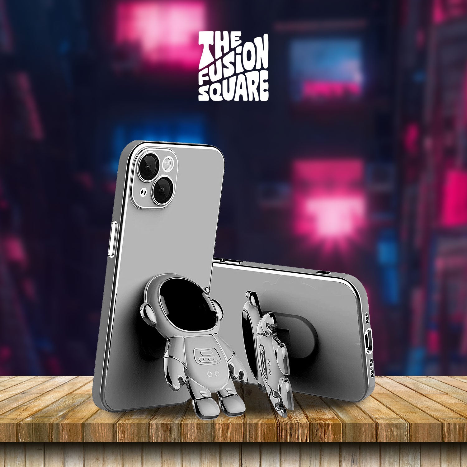 The Fusion Square Astronaut Phone Case Kickstand iPhone Case with Camera Protector Phone Case for iPhone. - The Fusion Square